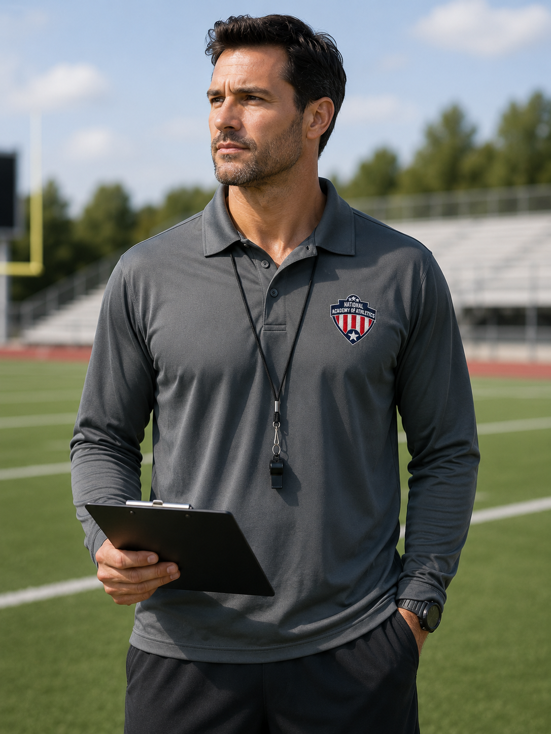 Coaches Summer Long Sleeve Polo Sale