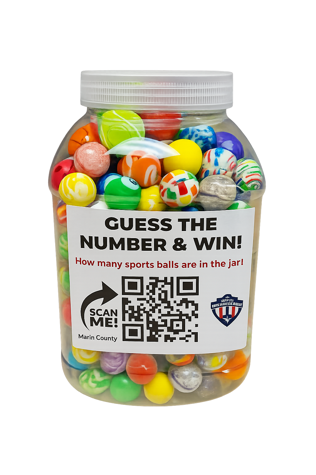 Guess the Count Bouncy Balls and Jar