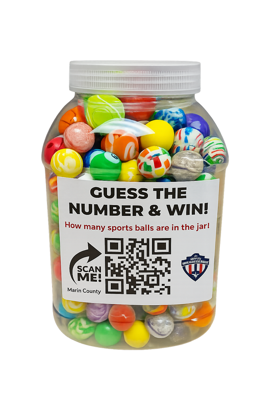 Guess the Count Bouncy Balls and Jar